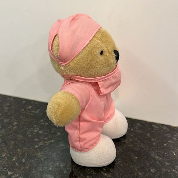 Dakin Dr Tina MD Surgeon Bear Plush Doctor Pink Scrubs Vintage 8” With Tags - Picture 6 of 7